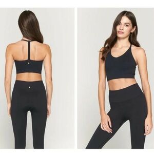 Spiritual Gangster Black Racerback Sports Bra